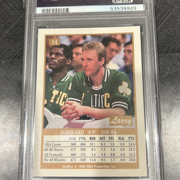 LARRY BIRD 1990 SKYBOX #14 PSA 10 GEM-MT - Picture 5 of 7